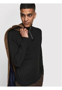 Jack & Jones - Jack&Jones Sweter Emil 12189339 Czarny Regular Fit. Kolor: czarny. Materiał: bawełna