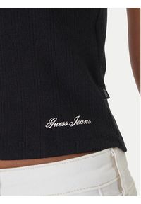 Guess Jeans Top W6GPB5 KG372 Czarny Regular Fit. Kolor: czarny. Materiał: syntetyk #5