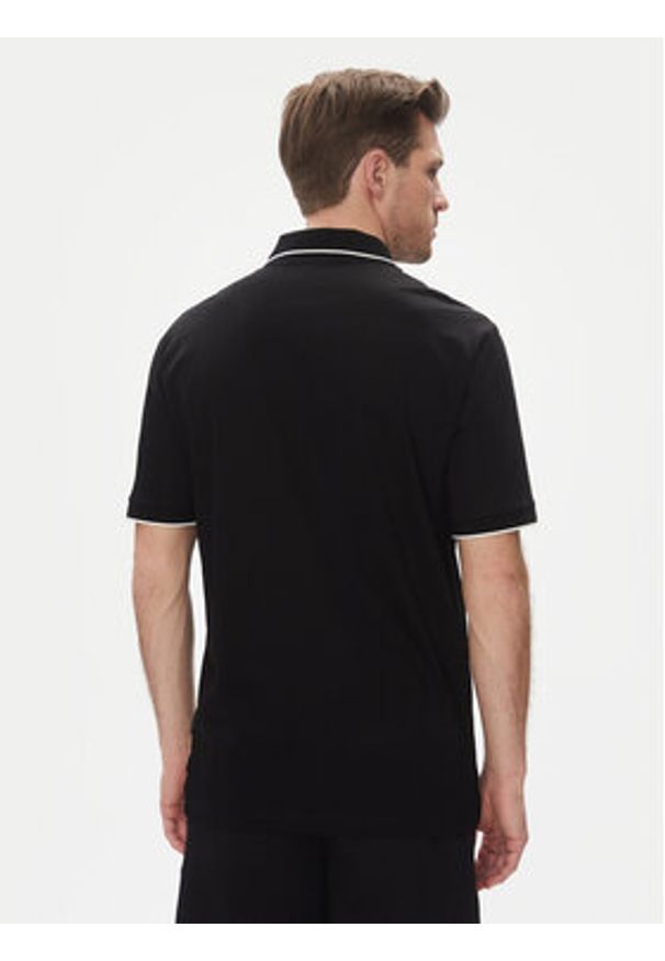 Armani Exchange Polo XM000739 AF10364 UC001 Czarny Regular Fit. Typ kołnierza: polo. Kolor: czarny. Materiał: bawełna