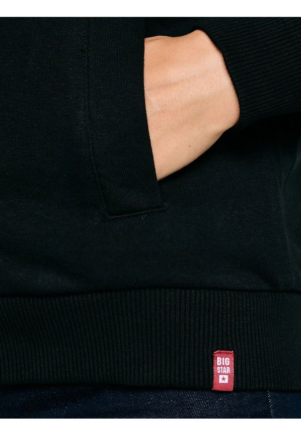 Big-Star - Bluza damska ze stójką czarna Chita 906. Typ kołnierza: kołnierzyk stójkowy. Kolor: czarny. Materiał: bawełna, żakard