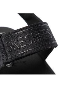 skechers - Skechers Sandały New Block 119226/BBK Czarny. Kolor: czarny. Materiał: materiał #3