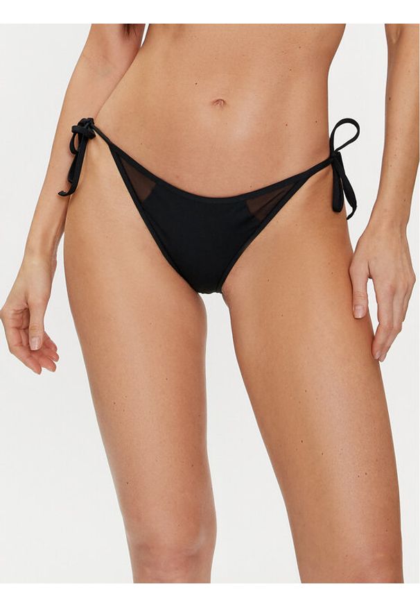 Calvin Klein Swimwear Dół od bikini KW0KW02328 Czarny. Kolor: czarny. Materiał: syntetyk