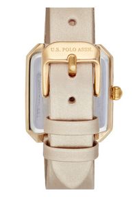 U.S. Polo Assn. Zegarek USP6451TW Beżowy. Kolor: beżowy. Materiał: skóra #2