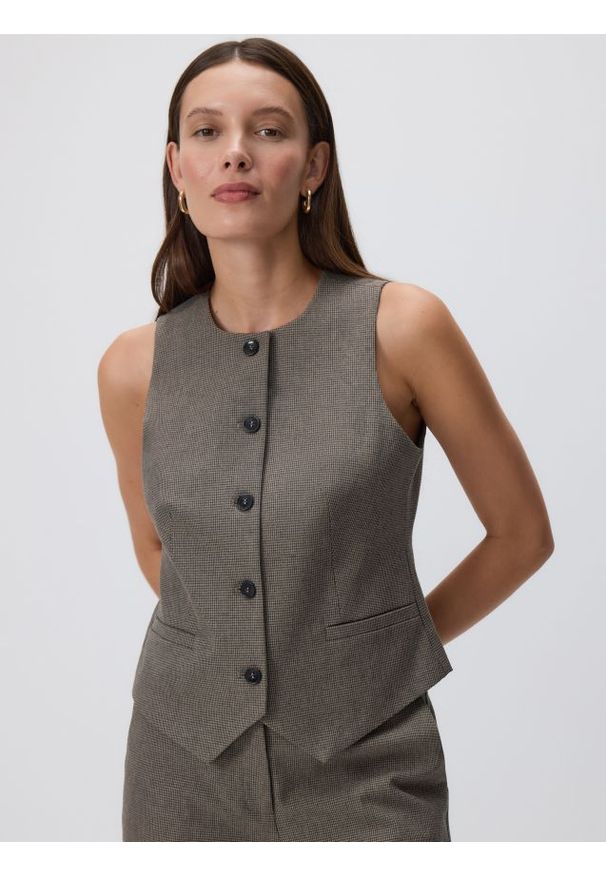 Reserved - Taliowana kamizelka - wielobarwny. Materiał: bawełna, tkanina, wiskoza