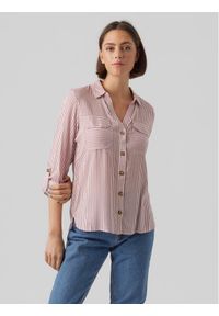 Vero Moda Koszula Bumpy 10275283 Różowy Regular Fit. Kolor: różowy. Materiał: wiskoza #1
