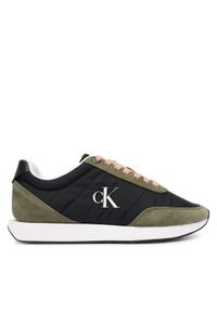 Calvin Klein Sneakersy Retro Runner Lace Up Nylon Mg YW0YW01990 Czarny. Kolor: czarny. Materiał: materiał