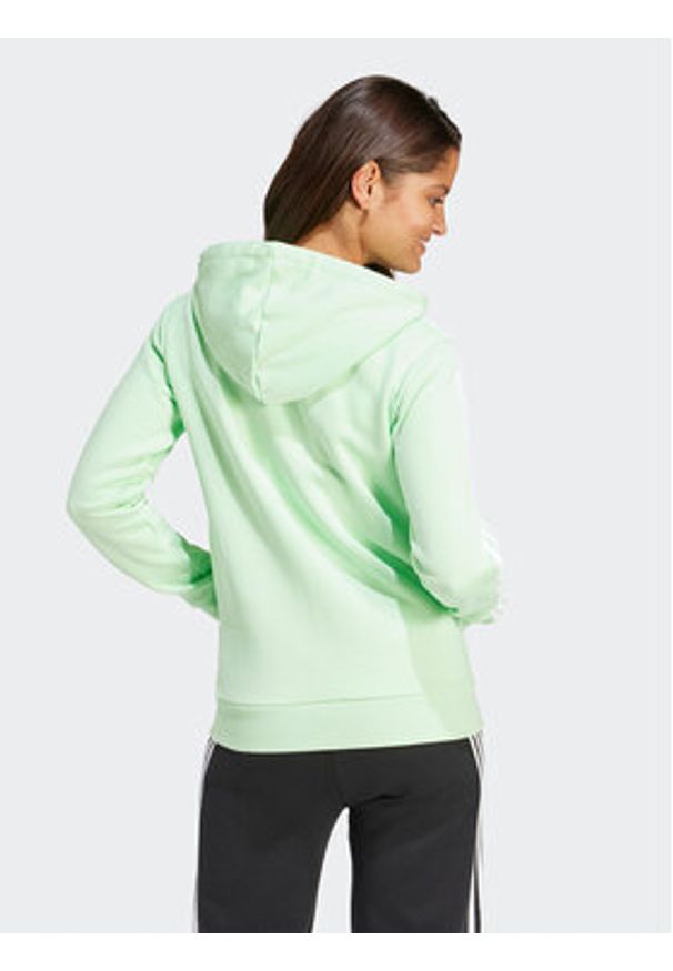 Adidas - adidas Bluza Essentials 3-Stripes IR6077 Zielony Regular Fit. Kolor: zielony. Materiał: bawełna