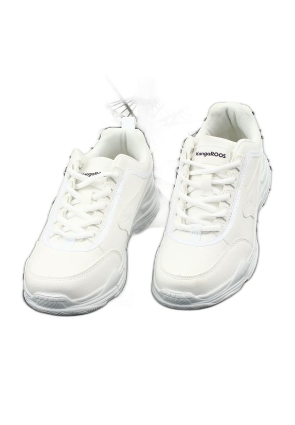 KangaRoos damskie sportowe Gator White 39106 białe. Okazja: na co dzień. Kolor: biały. Materiał: skóra ekologiczna, materiał, zamsz. Szerokość cholewki: normalna