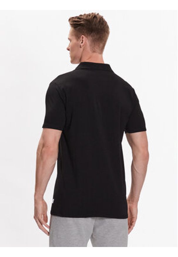 Lindbergh Polo 30-404036 Czarny Slim Fit. Typ kołnierza: polo. Kolor: czarny. Materiał: bawełna