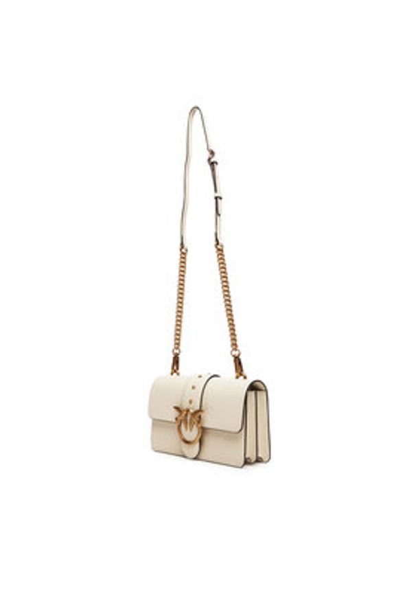 Pinko - PINKO Torebka Love One Mini ST.CL Al 25-26 PLTT 105856 A0F1 Biały. Kolor: biały. Materiał: skórzane