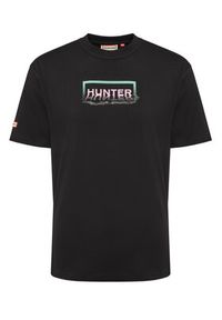Hunter T-Shirt Abele UNISEX HARU0007251 Czarny Regular Fit. Kolor: czarny. Materiał: bawełna #3
