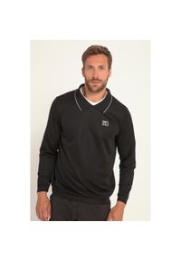 JAY-PI - Męska Bluza FLEXNAMIC® Odzież golfowa kołnierzyk polo. Typ kołnierza: polo. Kolekcja: plus size. Kolor: czarny. Materiał: poliester, materiał. Sport: golf