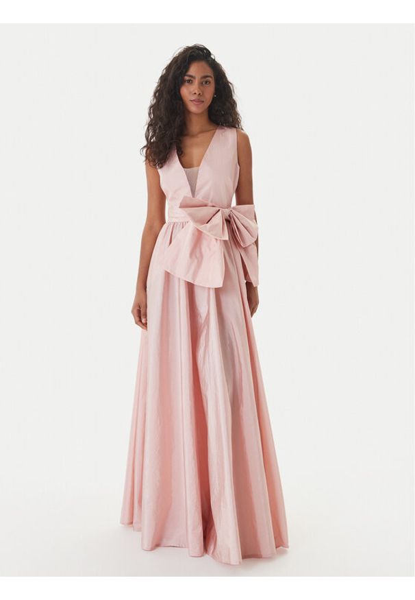 Fracomina Sukienka wieczorowa FQ26SD3009W83101 Różowy Regular Fit. Kolor: różowy. Materiał: syntetyk. Styl: wizytowy