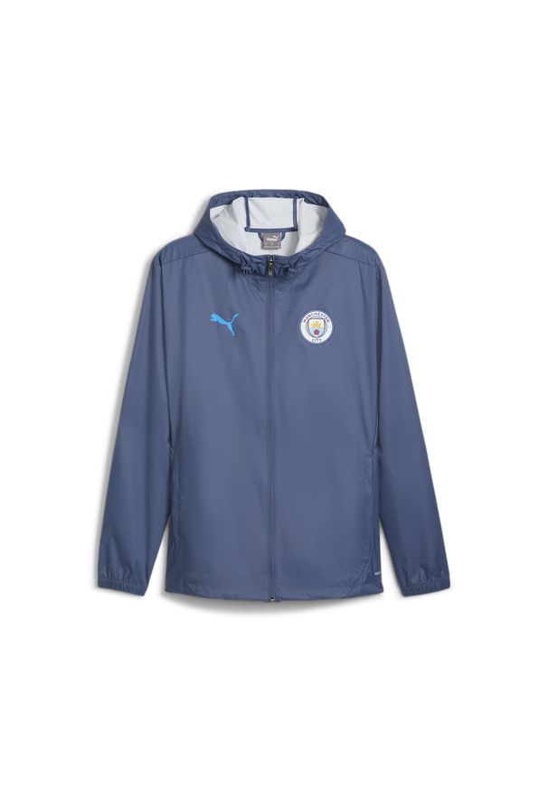 Puma - Męska całoroczna kurtka treningowa Manchester City PUMA Inky Blue Magic. Kolor: niebieski