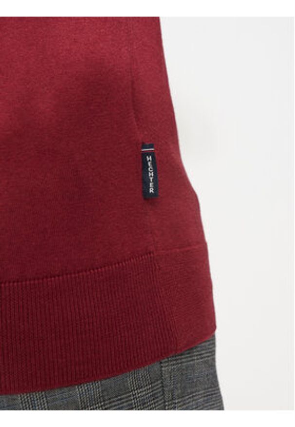 Hechter Paris Sweter 65025 142801 Czerwony Regular Fit. Kolor: czerwony. Materiał: bawełna