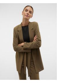 Vero Moda Marynarka Liva 10294482 Brązowy Regular Fit. Kolor: brązowy. Materiał: syntetyk #2