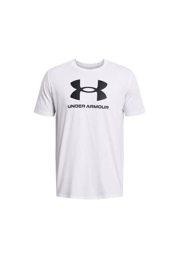 Koszulka sportowa męska Under Armour 1382911100. Kolor: biały. Długość rękawa: krótki rękaw. Długość: krótkie. Sport: fitness