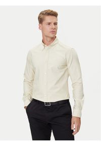 BOSS Koszula H-Roan 50544917 Biały Slim Fit. Kolor: biały. Materiał: bawełna