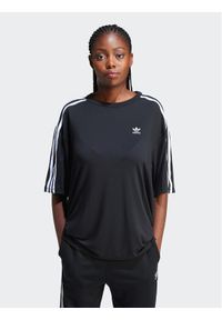 Adidas - adidas T-Shirt 3-Stripes IU2406 Czarny Oversize. Kolor: czarny