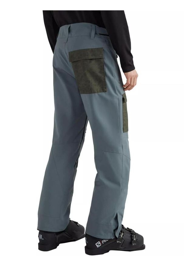 O'Neill - Spodnie narciarskie męskie O'NEILL Utlty Pants. Kolor: szary, wielokolorowy, zielony. Materiał: syntetyk, dresówka. Sezon: zima. Sport: narciarstwo