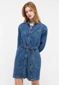 Damska Sukienka Mini Mustang Style Paola Dress Denim Blue 1015586 5000 500. Materiał: denim. Długość: mini #1