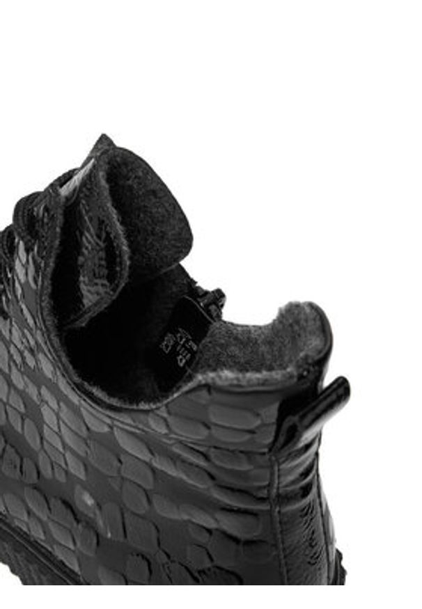 Rieker Trzewiki Y4301-00 Czarny. Kolor: czarny. Materiał: skóra