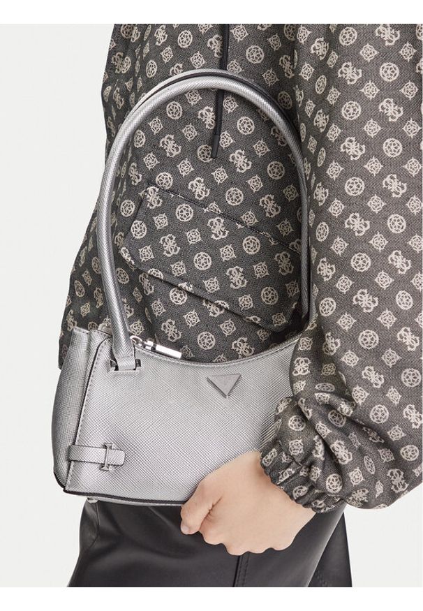 Guess Torebka HWMY96 57170 Srebrny. Kolor: srebrny. Materiał: skórzane