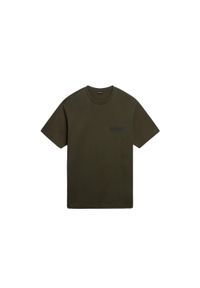 Koszulka Napapijri Hill. Kolor: zielony. Materiał: bawełna #1