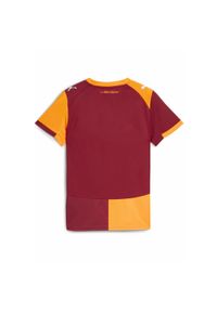 Puma - Młodzieżowa koszulka domowa Galatasaray SK 25/26 PUMA Red Rhythm Intense Orange. Kolor: pomarańczowy, czerwony, wielokolorowy, żółty. Sport: piłka nożna