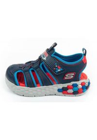 skechers - Buty do chodzenia dla dzieci Skechers 402213LNVRD. Zapięcie: rzepy. Kolor: niebieski. Materiał: syntetyk, tkanina, materiał. Sezon: lato