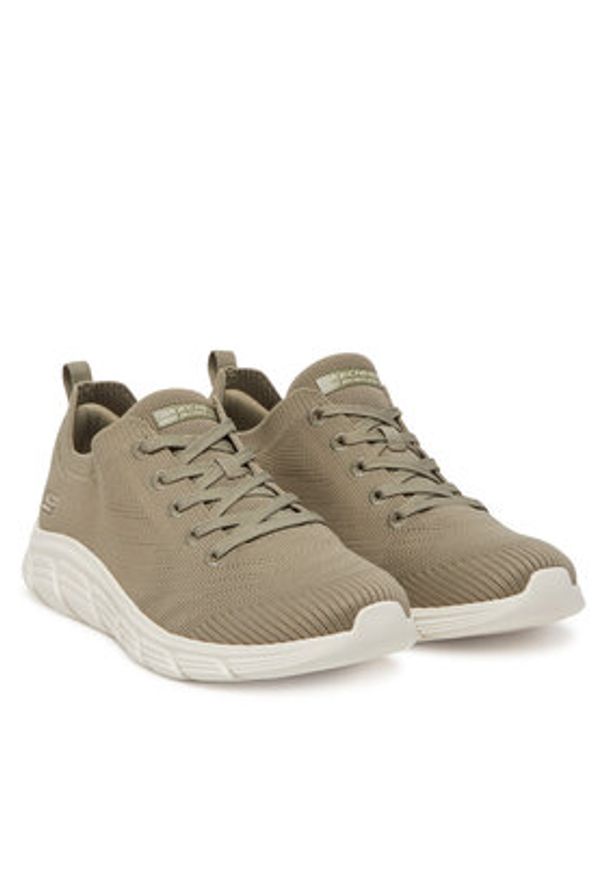 skechers - Skechers Sneakersy Bobs B Flex Lo-Graceful Stride 117591/OLV Khaki. Kolor: brązowy. Materiał: materiał
