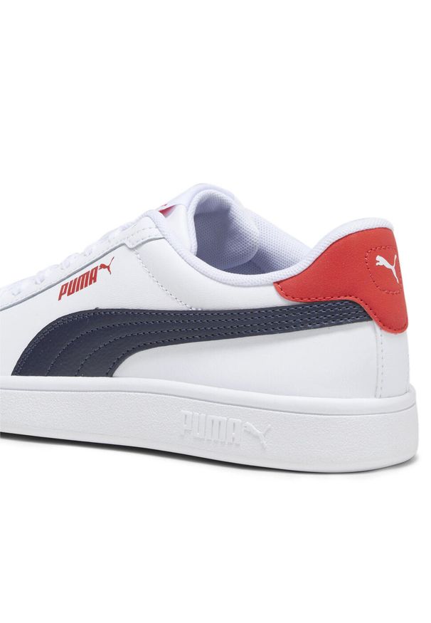 Puma - Młodzieżowe skórzane sneakersy Smash 3.0 PUMA. Kolor: czerwony, niebieski, wielokolorowy, biały. Materiał: skóra. Sport: turystyka piesza
