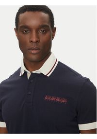 Napapijri Polo E-Zeri NP0A4ID4 Granatowy Regular Fit. Typ kołnierza: polo. Kolor: niebieski. Materiał: bawełna