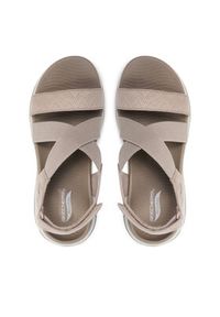 skechers - Skechers Sandały Treasured 140257/TPE Brązowy. Kolor: brązowy. Materiał: materiał #3