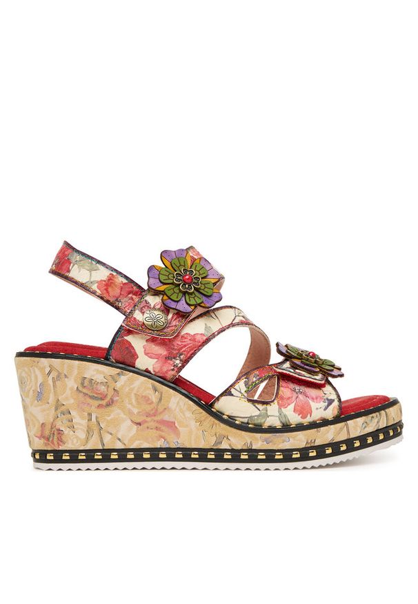 Sandały Laura Vita. Wzór: kolorowy
