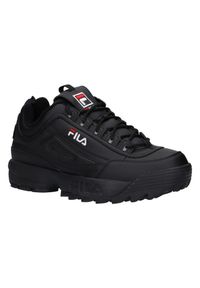 Buty do chodzenia męskie Fila Disruptor Low. Zapięcie: sznurówki. Kolor: czarny. Materiał: syntetyk, tkanina, materiał. Szerokość cholewki: normalna. Sport: turystyka piesza