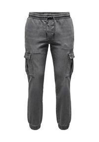 Only & Sons Spodnie materiałowe 22027402 Szary Regular Fit. Kolor: szary. Materiał: bawełna #5