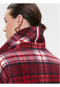 TOMMY HILFIGER - Tommy Hilfiger Płaszcz wełniany Imd Tartan WW0WW39761 Czerwony Relaxed Fit. Kolor: czerwony. Materiał: syntetyk #5