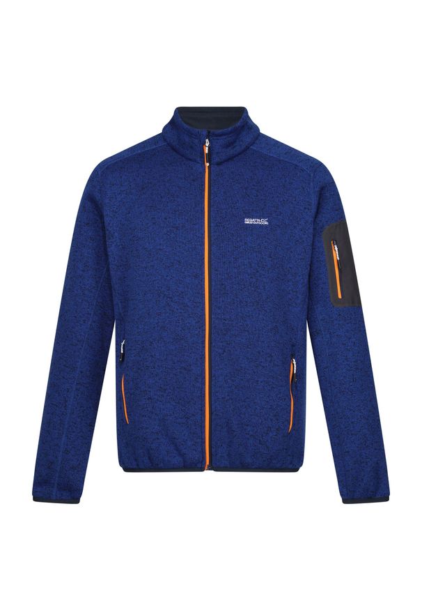 Regatta - Kurtka Polarowa Męska Newhill Pełen Suwak. Kolor: niebieski. Materiał: polar. Sezon: zima