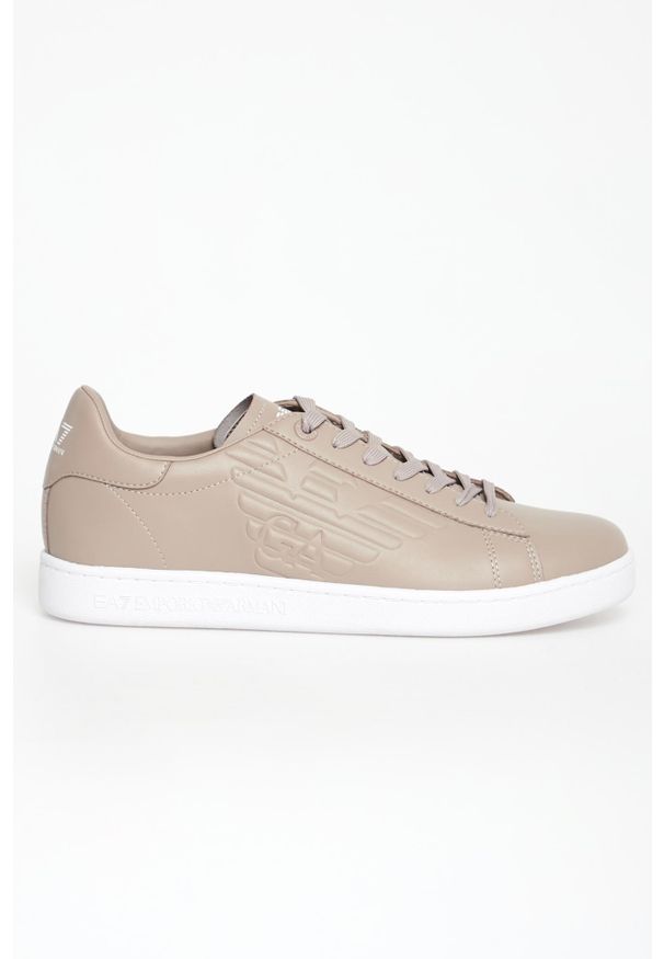 EA7 Emporio Armani - Sneakersy męskie skórzane EA7 EMPORIO ARMANI. Materiał: skóra