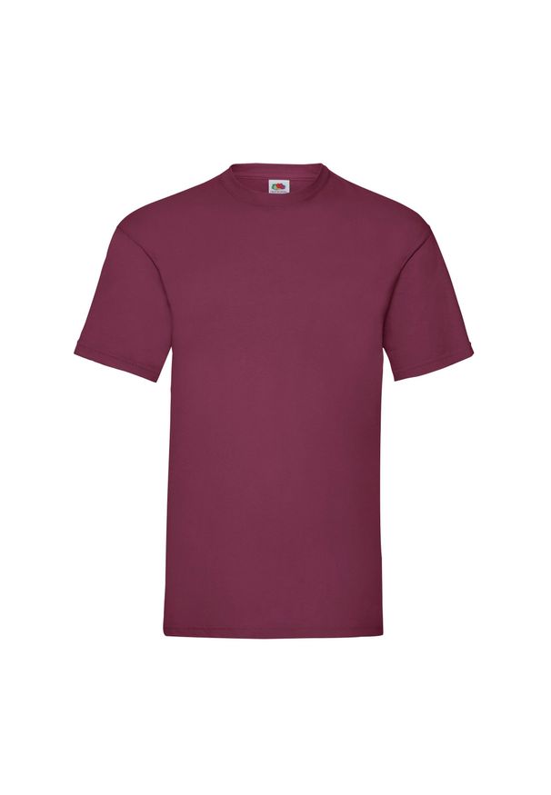FRUIT OF THE LOOM - Koszulka Unisex Dla Dorosłych Valueweight. Kolor: czerwony, wielokolorowy, brązowy. Sport: turystyka piesza