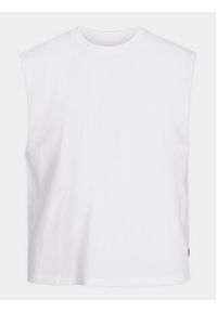 Jack & Jones - Jack&Jones Tank top Grand 12253996 Biały Oversize. Kolor: biały. Materiał: bawełna #5