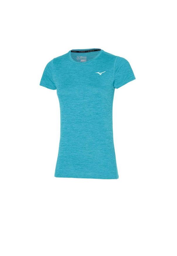Koszulka do biegania damska Mizuno Impulse Core Tee lekka. Kolor: niebieski