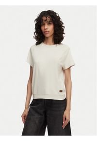 G-Star RAW - G-Star Raw T-Shirt Reglan D24512-D976 Kremowy Regular Fit. Kolor: kremowy. Materiał: bawełna #1