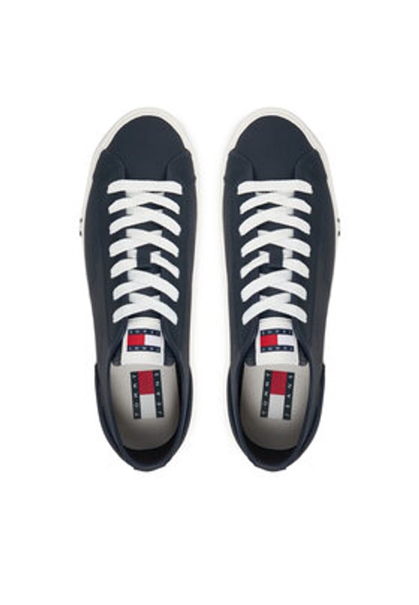 Tommy Jeans Sneakersy Archive Vulc. Y2K Long Lace EM0EM01676 Granatowy. Kolor: niebieski. Materiał: skóra