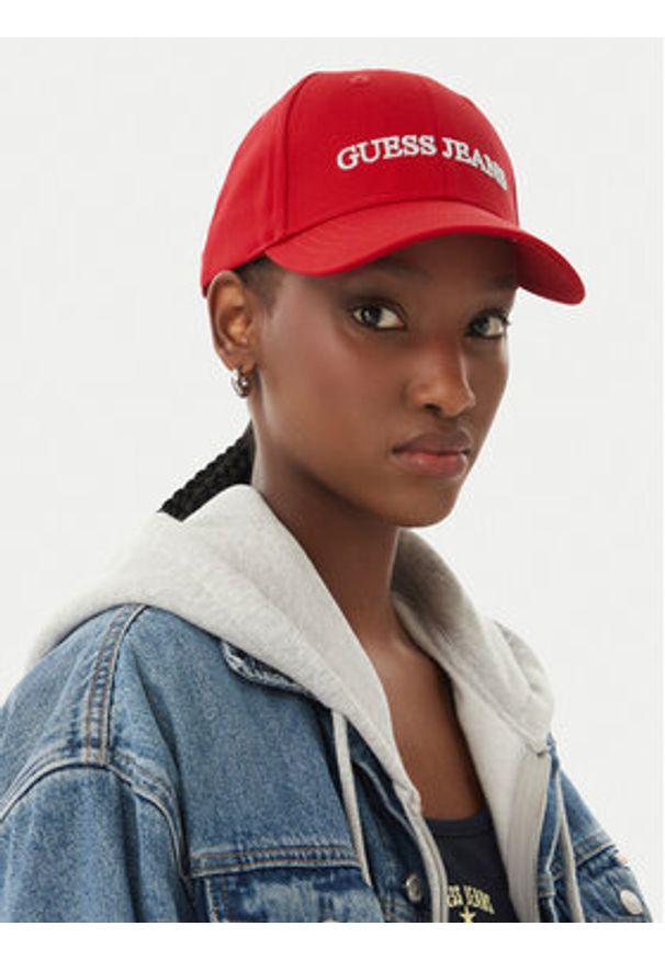 Guess Jeans Czapka z daszkiem WBEO-GJ-U3-002-SS26 Czerwony. Kolor: czerwony. Materiał: bawełna
