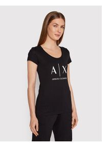 Armani Exchange T-Shirt 8NYT70 YJ16Z 1200 Czarny Regular Fit. Kolor: czarny. Materiał: bawełna