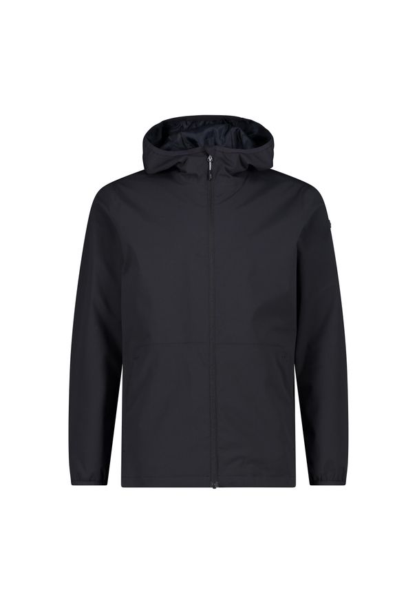Kurtka przeciwdeszczowa z stałym kapturem CMP. Kolor: szary, wielokolorowy, brązowy, czarny. Materiał: softshell. Sport: turystyka piesza