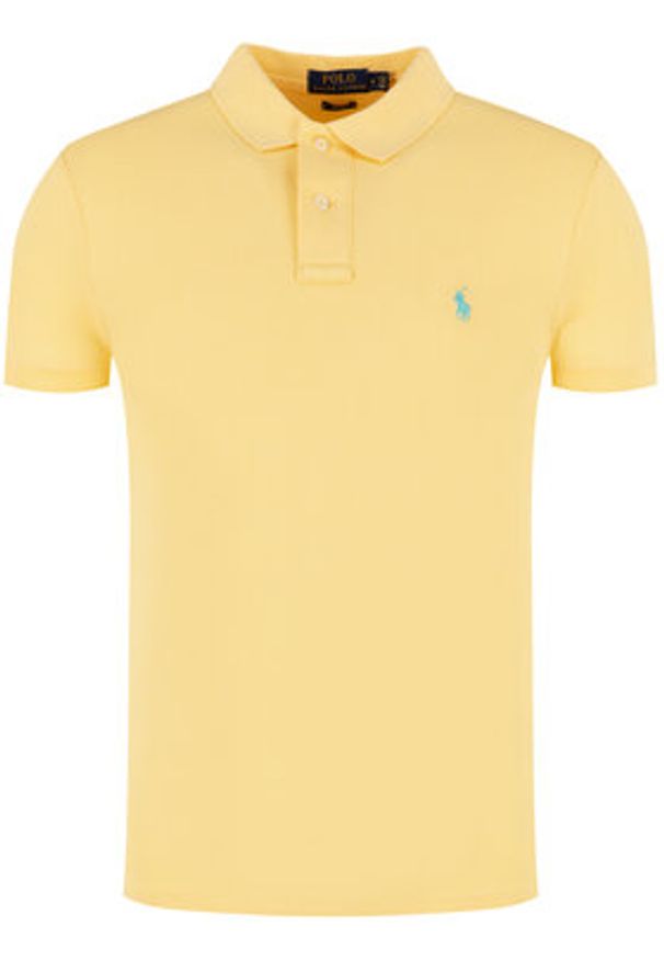 Polo Ralph Lauren Polo Core Replen 710782592 Żółty Custom Slim Fit. Typ kołnierza: polo. Kolor: żółty. Materiał: bawełna