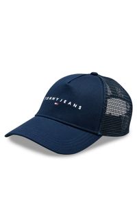 Tommy Jeans Czapka z daszkiem Tjm Linear Logo Trucker Cap AM0AM12424 Granatowy. Kolor: niebieski. Materiał: materiał